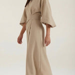 Ana Maxi Dress with Adjustable Waist Belt