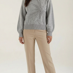 Annie knitted sweater with floral design