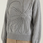 'Annie' floral knit sweater