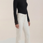 'Beth' turtleneck sweater with textured lace cuffs