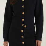 Carrie cardigan and button-up skirt set