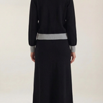 V-neck sweater and midi skirt set 'Cheryl'
