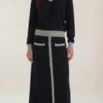 V-neck sweater and midi skirt set 'Cheryl'