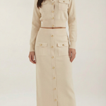 Evelyn Luxe button-up knit set