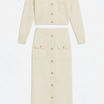 Evelyn Luxe button-up knit set