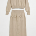 Evelyn Luxe button-up knit set
