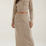 Evelyn Luxe button-up knit set