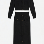 Evelyn Luxe Knit Set with Buttons