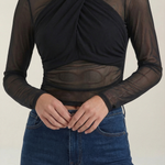 Georgia Transparent Mesh Top