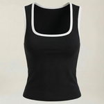 Hilary top with a square neckline