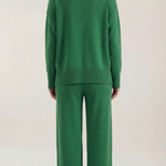 Turtleneck knit sweater and jeans set