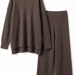 Turtleneck knit sweater and jeans set
