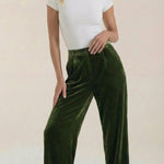 Nadine Wide Leg Velvet Trousers