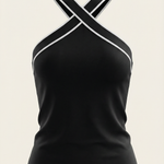 Nia Halter Top with Interlaced Design