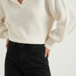 'Pauline' chunky knit sweater with a high neck