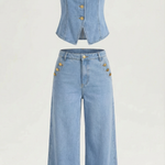Rhonda Cotton and Denim Set