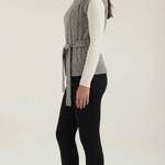 Wendy cable knit vest with high neck