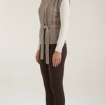 Wendy cable knit vest with high neck
