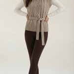 Wendy cable knit vest with high neck