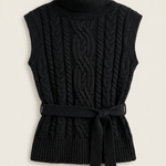 Wendy cable knit vest with high neck