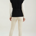 Wendy cable knit vest with high neck