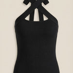 Brianna Halter Top with X-Shaped Straps