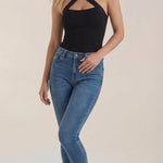Brianna Halter Top with X-Shaped Straps