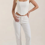 Eloise corset-style sleeveless top