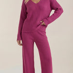 Matilda Knit Set with Textured V-Neck