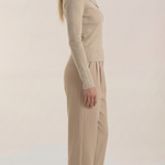 'Sara' knitted sweater with elegant collar
