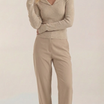 'Sara' knitted sweater with elegant collar
