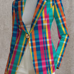 Rosaline™ | Rainbow Plaid Blazer