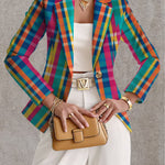 Rosaline™ | Rainbow Plaid Blazer