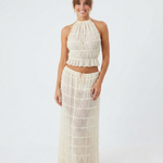Ruby Collins | Ruffle Crop Top & Maxi Skirt Set For Women