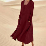 Colette™ | Long Sleeve Plain Dress For Women