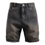 Lucien Herringbone Denim Shorts