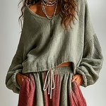 Bohemian-Style Loose Casual Ombre Design Two Piece Matching Set