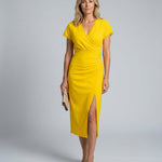 Elise Calloway | Wrap Midi Dress Navy For Women