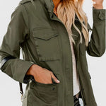 Luna | Women's Coat Lightweight Utility Jacket Drawstring Waist