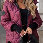 Camila | Women's Diamond Quilted Hooded Zip-Up Puffer Jacket