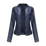 Madison | Women's Faux Leather Jacket Stand Collar Zip-Up Moto Jacket