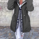 Aria | Women's Hooded Drawstring Midi Parka Coat