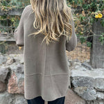 Olivia | Women's Jacket Double-Breasted Cable-Knit Sleeve Coat