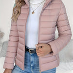 Eleanor | Women's Lightweight Quilted Puffer Coat Stand Collar Zip-Up Jacket