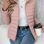 Eleanor | Women's Lightweight Quilted Puffer Coat Stand Collar Zip-Up Jacket