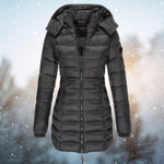 Amelia | Women's Long Hooded Puffer Quilted Jacket Zip-Up Winter Coat