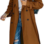Layla | Women's Oversized Double-Breasted Belted Longline Trench Coat