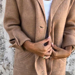 Harper | Women's Relaxed-Fit Long Button-Front Lapel Coat