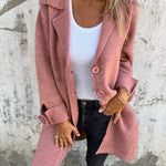 Harper | Women's Relaxed-Fit Long Button-Front Lapel Coat