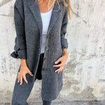 Harper | Women's Relaxed-Fit Long Button-Front Lapel Coat